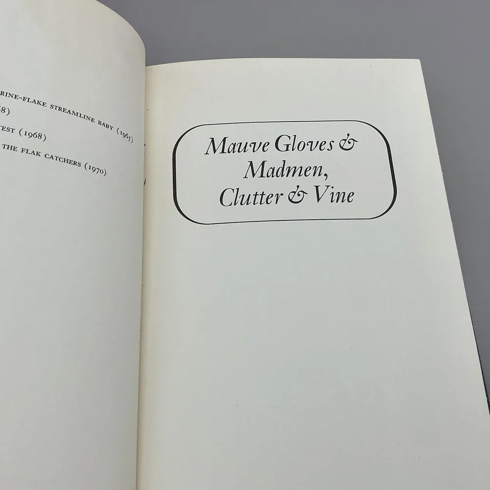 Vintage Mauve Gloves & Madmen Clutter &‎ Vine Tom Wolfe 1976 1st Ed HC DJ